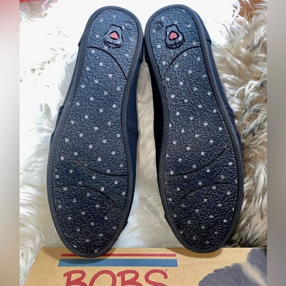 Skechers BOBS Peace & Love Black Canvas Slip-On Shoes Womens Size 9.5/39.5U wide - Picture 9 of 11